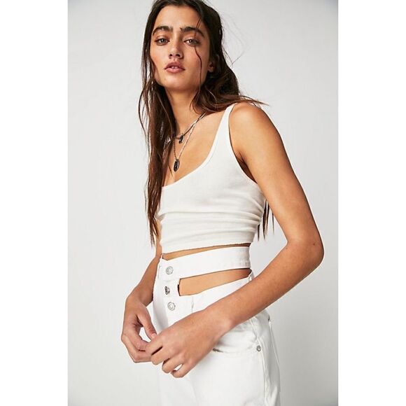 NWT AGOLDE Broken Waistband Ultra High Rise Straight Jean in Milkshake, Size 24 - Picture 8 of 16